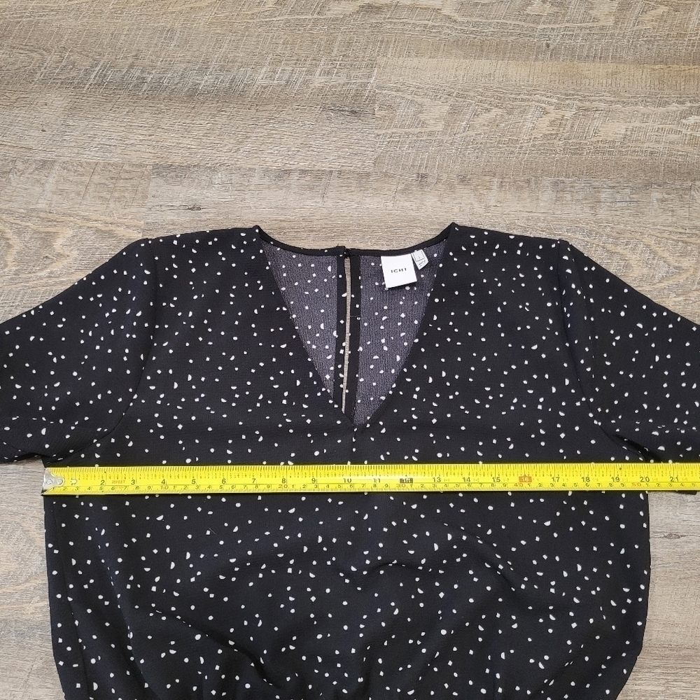 ICHI | Bright Polka Dot Short Sleeve Jumpsuit | Sz. L - Picture 8 of 9